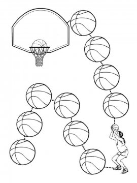Раскраска Баскетбол 7 - Бесплатно распечатать