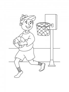 Раскраска Баскетбол 8 - Бесплатно распечатать