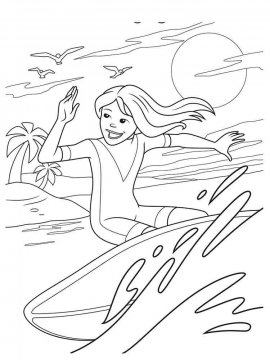 Раскраска Серфинг 19 - Бесплатно распечатать
