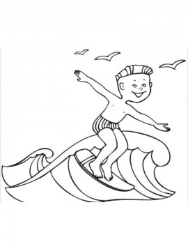 Раскраска Серфинг 3 - Бесплатно распечатать