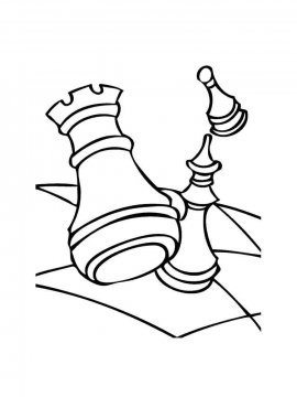 Раскраска Шахматы 10 - Бесплатно распечатать