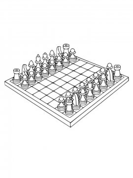 Раскраска Шахматы 11 - Бесплатно распечатать