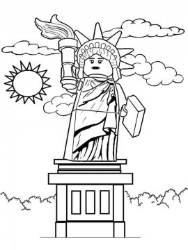 Раскраска Статуя Свободы 14 - Бесплатно распечатать
