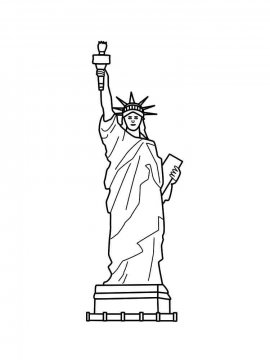 Раскраска Статуя Свободы 17 - Бесплатно распечатать