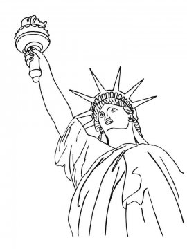 Раскраска Статуя Свободы 22 - Бесплатно распечатать