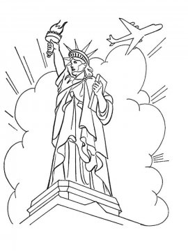 Раскраска Статуя Свободы 23 - Бесплатно распечатать