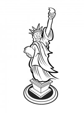 Раскраска Статуя Свободы 7 - Бесплатно распечатать