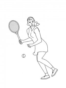 Раскраска Теннис 11 - Бесплатно распечатать
