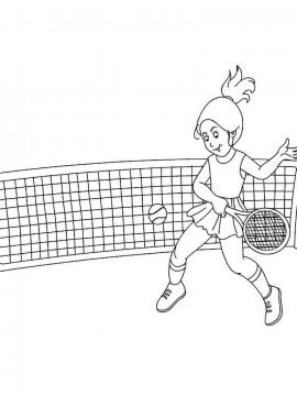 Раскраска Теннис 12 - Бесплатно распечатать