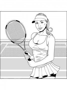 Раскраска Теннис 13 - Бесплатно распечатать