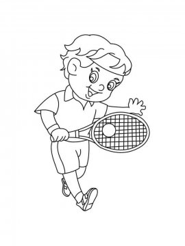 Раскраска Теннис 20 - Бесплатно распечатать