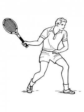Раскраска Теннис 23 - Бесплатно распечатать