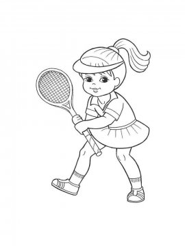 Раскраска Теннис 25 - Бесплатно распечатать