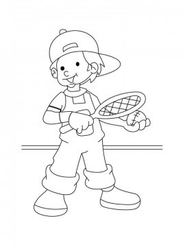 Раскраска Теннис 6 - Бесплатно распечатать