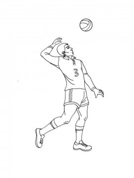 Раскраска Волейбол 12 - Бесплатно распечатать