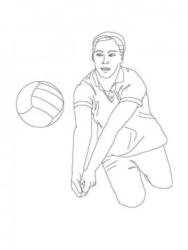 Раскраска Волейбол 16 - Бесплатно распечатать