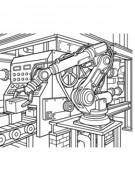 Раскраска Автоматический робот укладчик