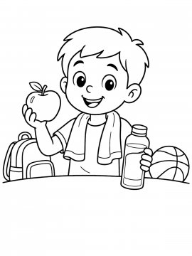 Раскраска Здоровое питание для детей