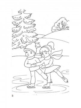 Раскраска Зимние забавы 15 - Бесплатно распечатать
