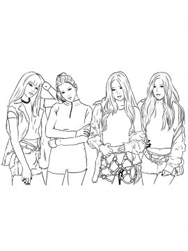 Раскраска Блэк Пинк 13 - Бесплатно распечатать