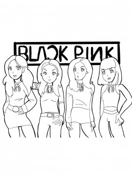 Раскраска Блэк Пинк 15 - Бесплатно распечатать