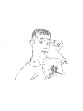 Раскраска Криштиану Роналду 13 - Бесплатно распечатать