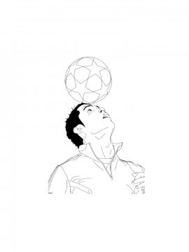 Раскраска Криштиану Роналду 14 - Бесплатно распечатать