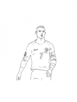 Раскраска Криштиану Роналду 16 - Бесплатно распечатать