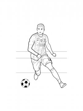 Раскраска Криштиану Роналду 19 - Бесплатно распечатать