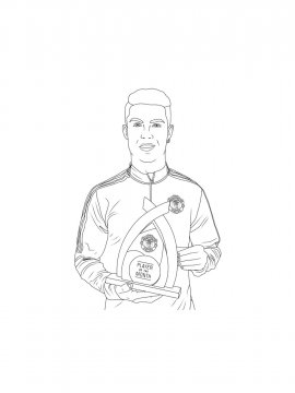 Раскраска Криштиану Роналду 21 - Бесплатно распечатать