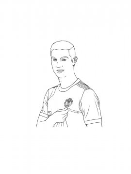 Раскраска Криштиану Роналду 22 - Бесплатно распечатать