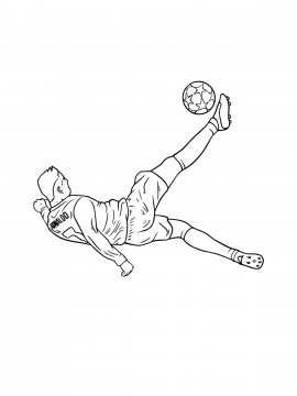 Раскраска Криштиану Роналду 23 - Бесплатно распечатать