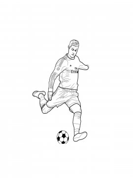 Раскраска Криштиану Роналду 24 - Бесплатно распечатать