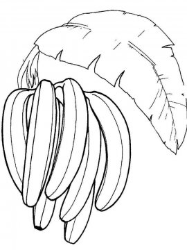 Раскраска Банан 25 - Бесплатно распечатать