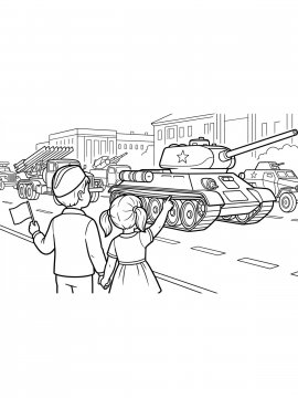 Раскраска 9 Мая 35