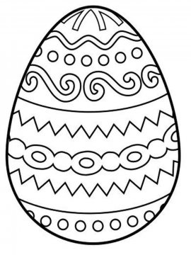 Раскраска Пасхальное Яйцо 11 - Бесплатно распечатать