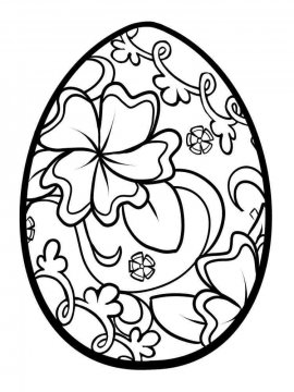 Раскраска Пасхальное Яйцо 12 - Бесплатно распечатать
