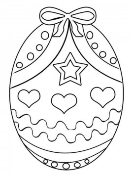Раскраска Пасхальное Яйцо 15 - Бесплатно распечатать