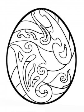 Раскраска Пасхальное Яйцо 16 - Бесплатно распечатать