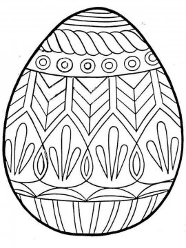 Раскраска Пасхальное Яйцо 17 - Бесплатно распечатать