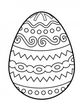 Раскраска Пасхальное Яйцо 34 - Бесплатно распечатать
