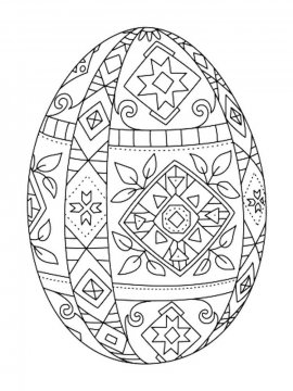 Раскраска Пасхальное Яйцо 36 - Бесплатно распечатать