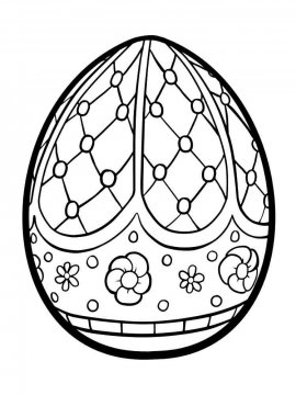 Раскраска Пасхальное Яйцо 38 - Бесплатно распечатать