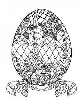 Раскраска Пасхальное Яйцо 39 - Бесплатно распечатать