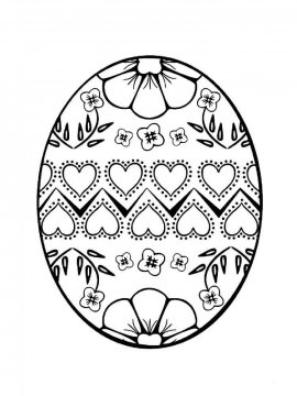 Раскраска Пасхальное Яйцо 4 - Бесплатно распечатать