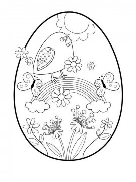 Раскраска Пасхальное Яйцо 40 - Бесплатно распечатать