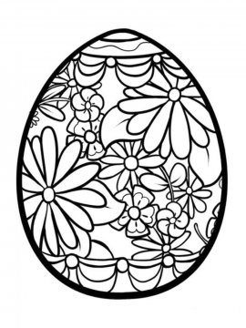 Раскраска Пасхальное Яйцо 41 - Бесплатно распечатать