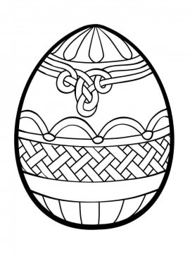 Раскраска Пасхальное Яйцо 5 - Бесплатно распечатать