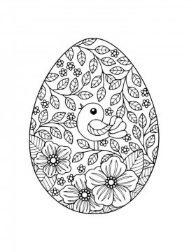 Раскраска Пасхальное Яйцо 7 - Бесплатно распечатать