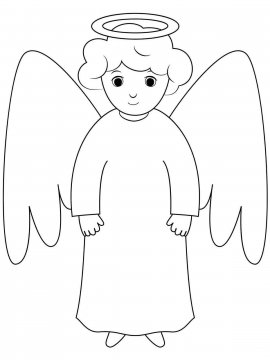 Раскраска Ангел 14 - Бесплатно распечатать